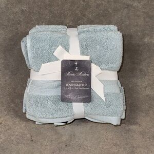 Brooks Brothers Zero Twist Solucell Turkish Cotton Washcloths Cerulean Blue